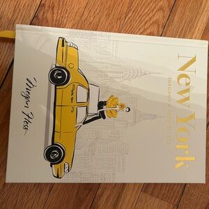 New York Hardcover Book with Yellow Taxi Illustration